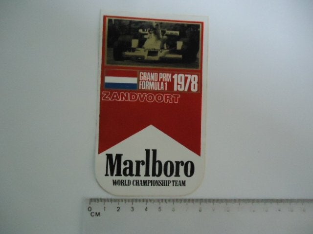 sticker 1978 Marlboro Zandvoort f1 formule 1 formula One gp, Verzenden, Zo goed als nieuw