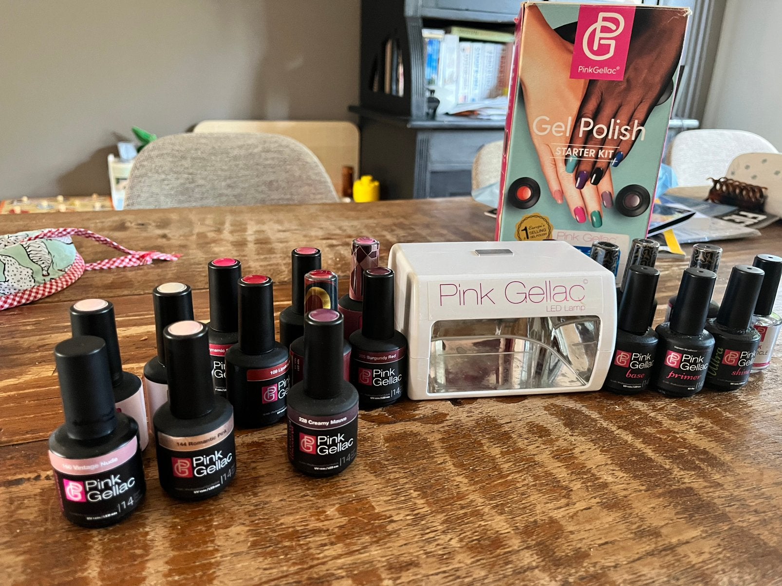 Pink Gellac startset met extra kleuren, Ophalen of Verzenden, Zo goed als nieuw, Overige kleuren, Handen en Nagels