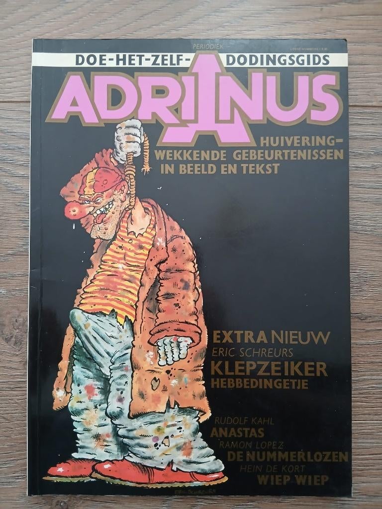 Adrianus Doe het zelf-dodingsgids door Eric Schreurs, Eén stripboek, Ophalen of Verzenden, Zo goed als nieuw