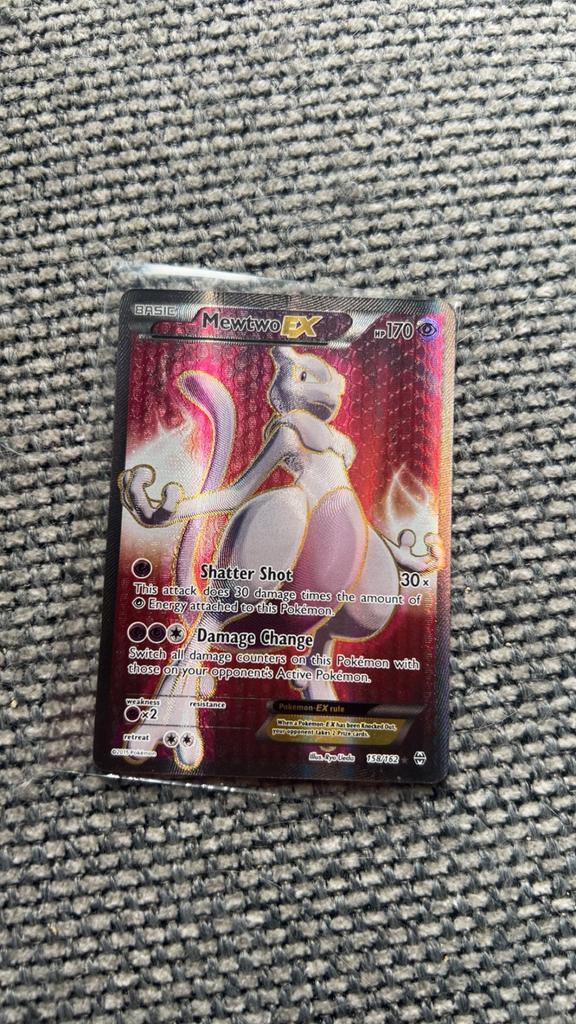 158 Mewtwo EX, Verzenden, Zo goed als nieuw, Losse kaart