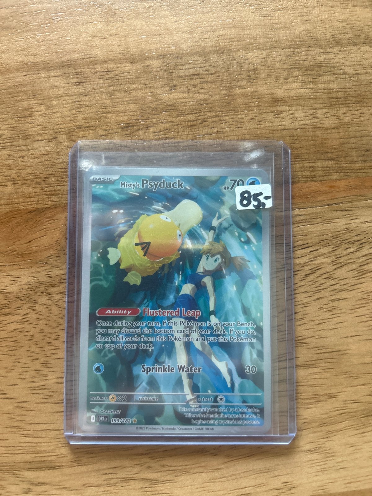 Misty's Psyduck Pokémon Kaart 193/182, Ophalen of Verzenden, Zo goed als nieuw, Losse kaart