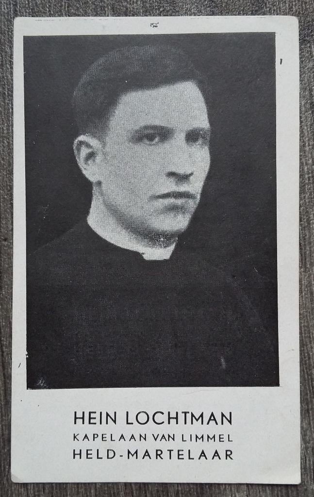 1945 Gedenk Prentje Verzetstrijder H. Lochtman Maastricht, Verzamelen, Nvt., Overige typen, Overige soorten, Ophalen of Verzenden
