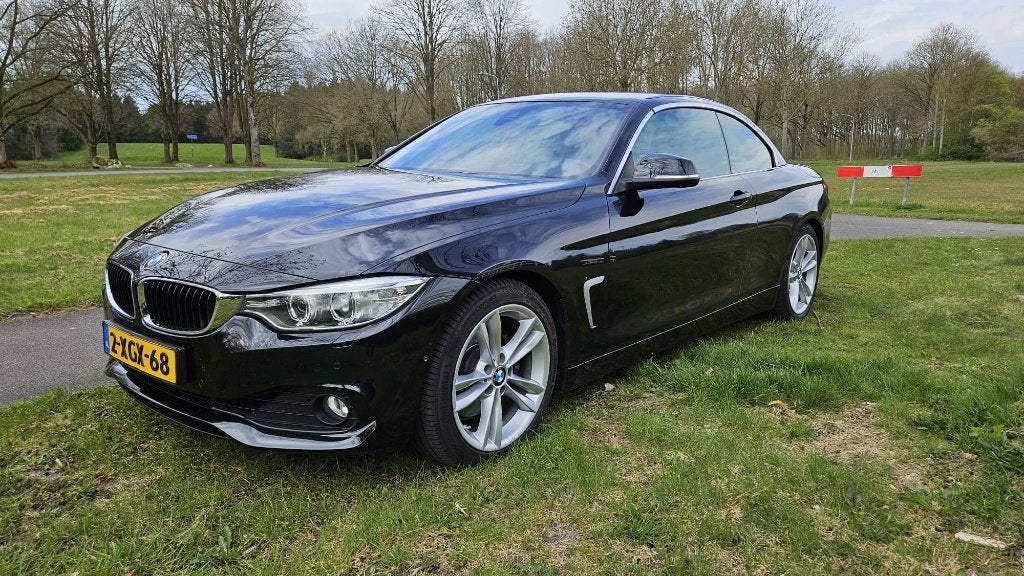 BMW 4-Serie 428IA 2.0 Cabrio 2014 Zwart, Automaat, 745 kg, Cabriolet, 4 stoelen