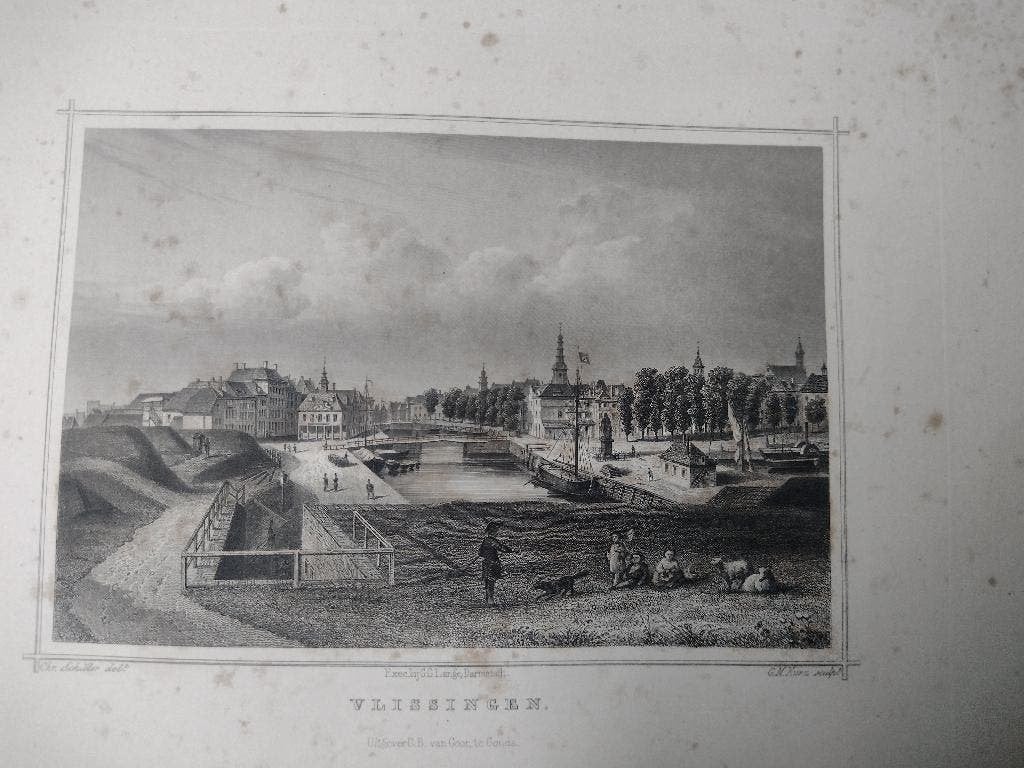094 / 2  Vlissingen    Staalgravure 1860, Ophalen of Verzenden