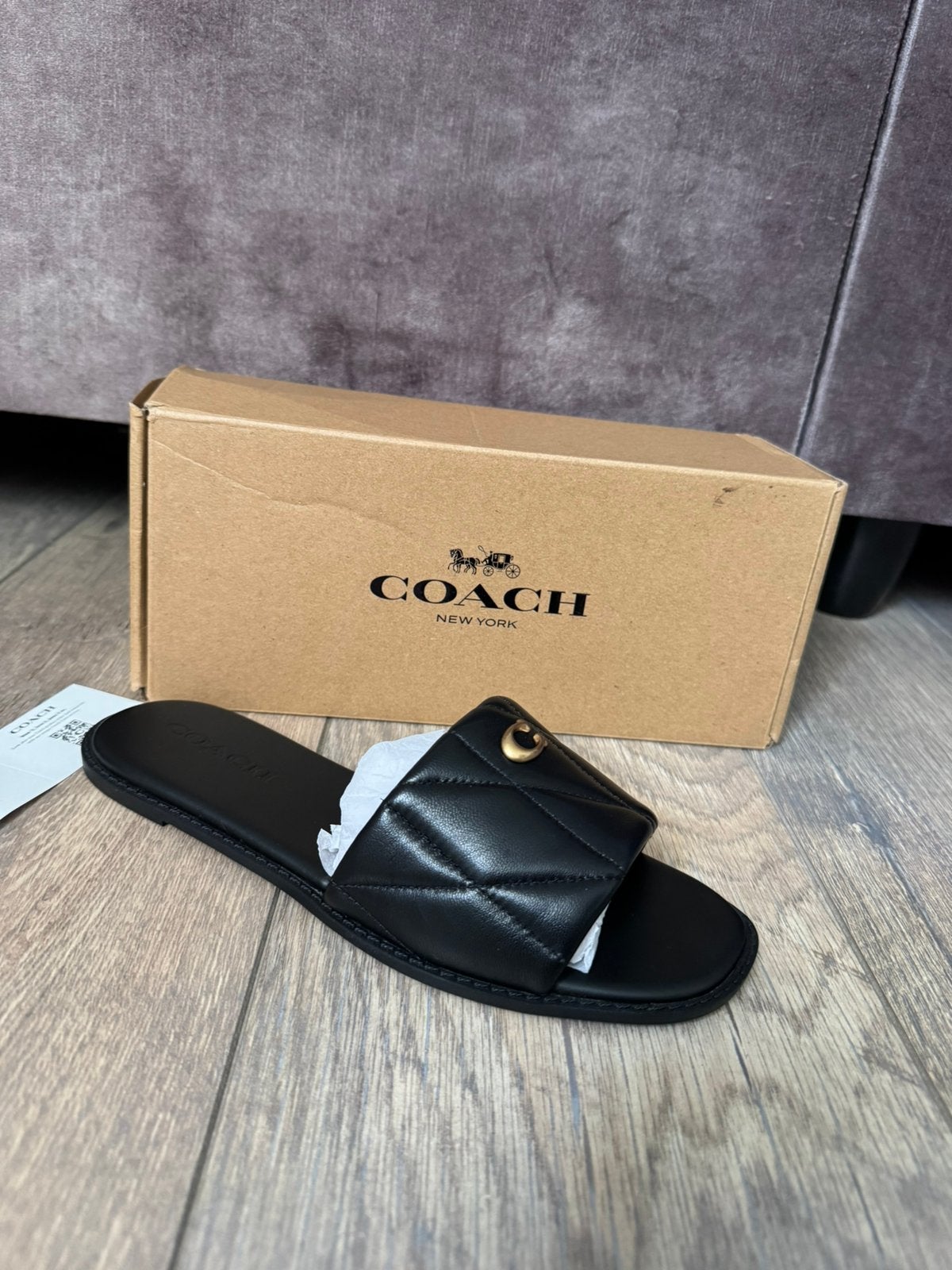 Coach slippers, Kleding | Dames, Zwart, Nieuw, Ophalen of Verzenden, Coach