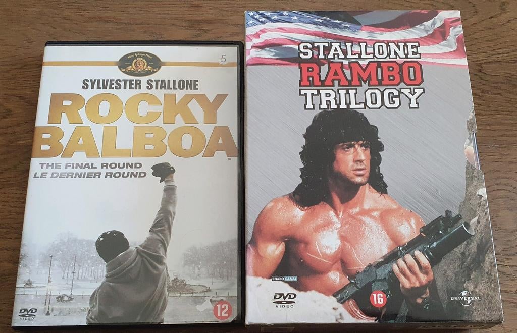 Rocky / Rambo (Stallone) 4x dvd, Alle leeftijden, Ophalen of Verzenden, Zo goed als nieuw, Stand-up of Theatershow