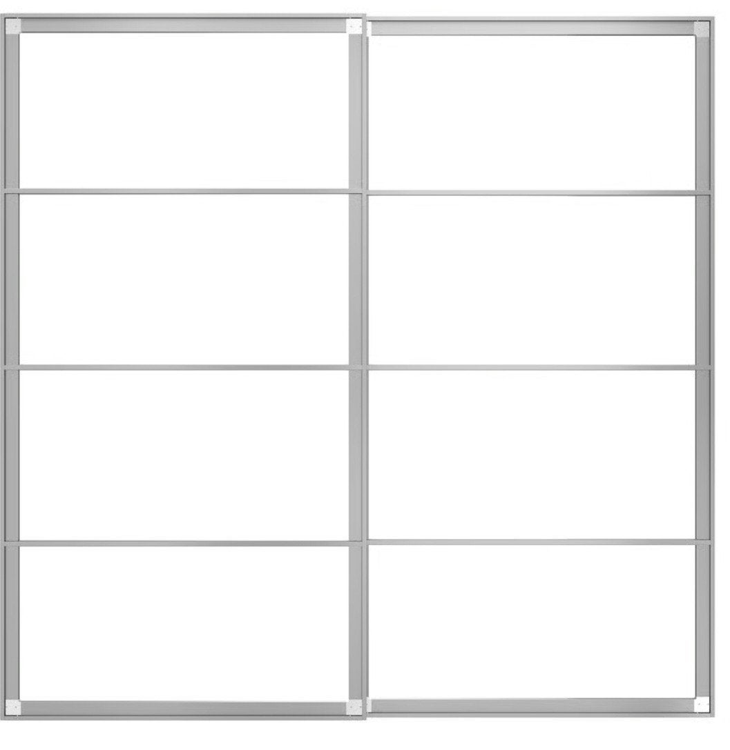 Ikea Pax schuifdeuren 200x201 cm, met wit glas panelen, Huis en Inrichting, Kasten | Kledingkasten, Ophalen, 50 tot 75 cm, Glas