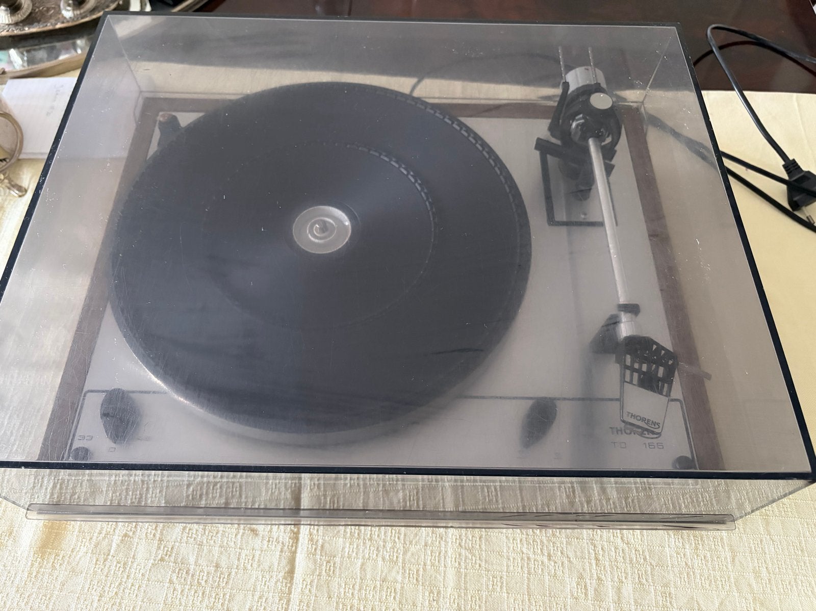 Thorens TD 166 Platenspeler - Klassieke Hifi, Audio, Tv en Foto, Ophalen of Verzenden, Gebruikt, Platenspeler, Thorens