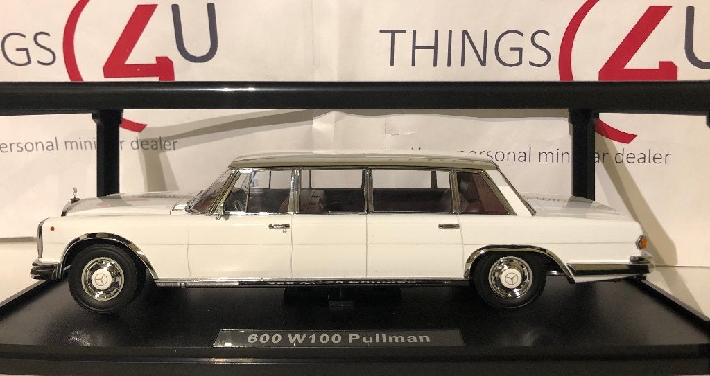 KK-Scale 1:18 Mercedes-Benz 600 LWB W100 Pullman 1964 wit, Ophalen of Verzenden, Nieuw, Auto, Overige merken