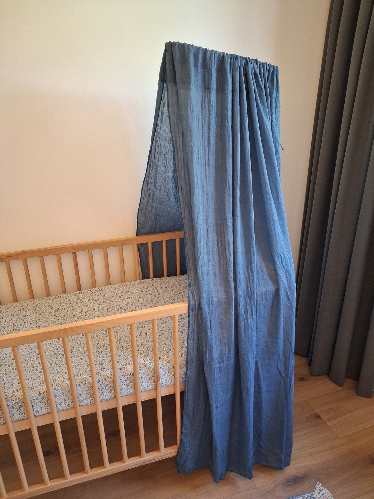 Jollein sluier in blue jeans voor babybedje, Jollein, Nieuw, Ophalen of Verzenden, Blauw