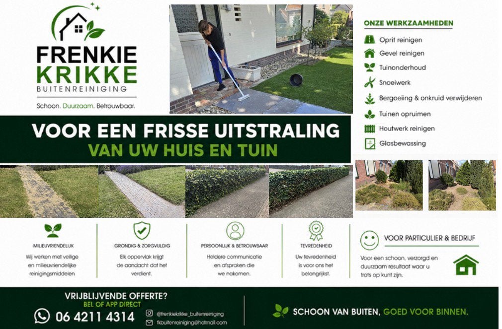 Frenkie Krikke Buitenreiniging en Tuinwerken, Ophalen, Nieuw