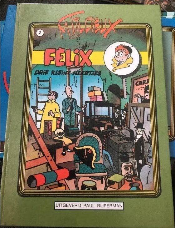 Drie kleine heertjes Felix Tillieux hardcover k4, Eén stripboek, Ophalen of Verzenden, Zo goed als nieuw