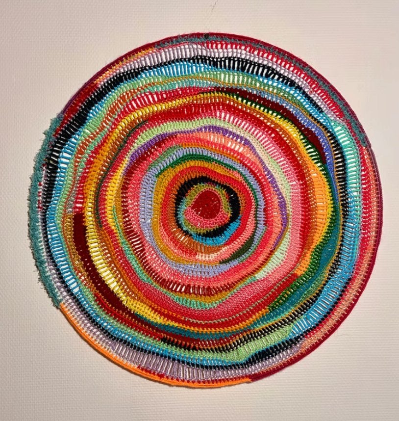 Wandobject mandala - Handgehaakt, Verzenden, Boho, Eigen ontwerp, Meerkleurig