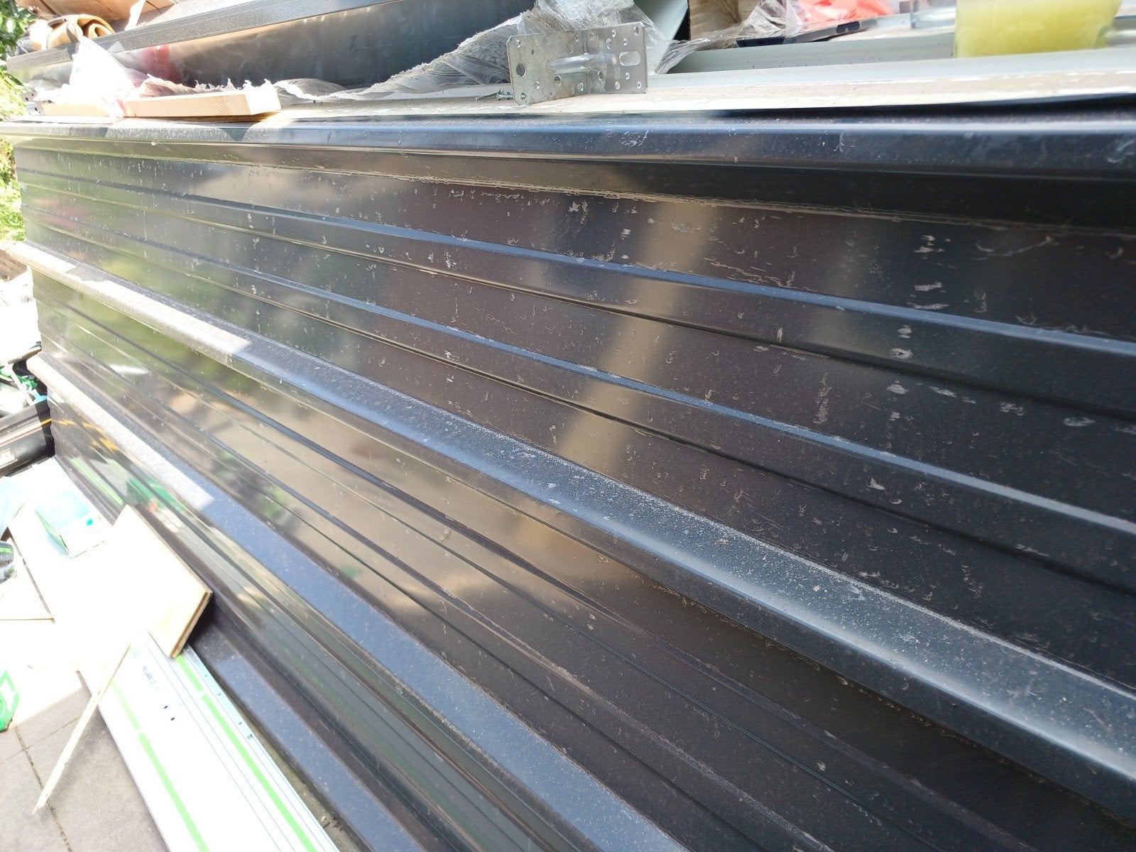 Damwandplaten - Geïsoleerd - antracit, PIR, sandwichpanelen, Ophalen, Gebruikt, Overige materialen, 20 tot 50 mm