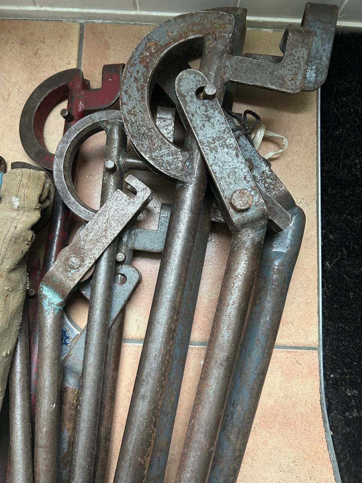 Set van diverse tangen en gereedschap, ombuig gereedschap, Ophalen, Gebruikt