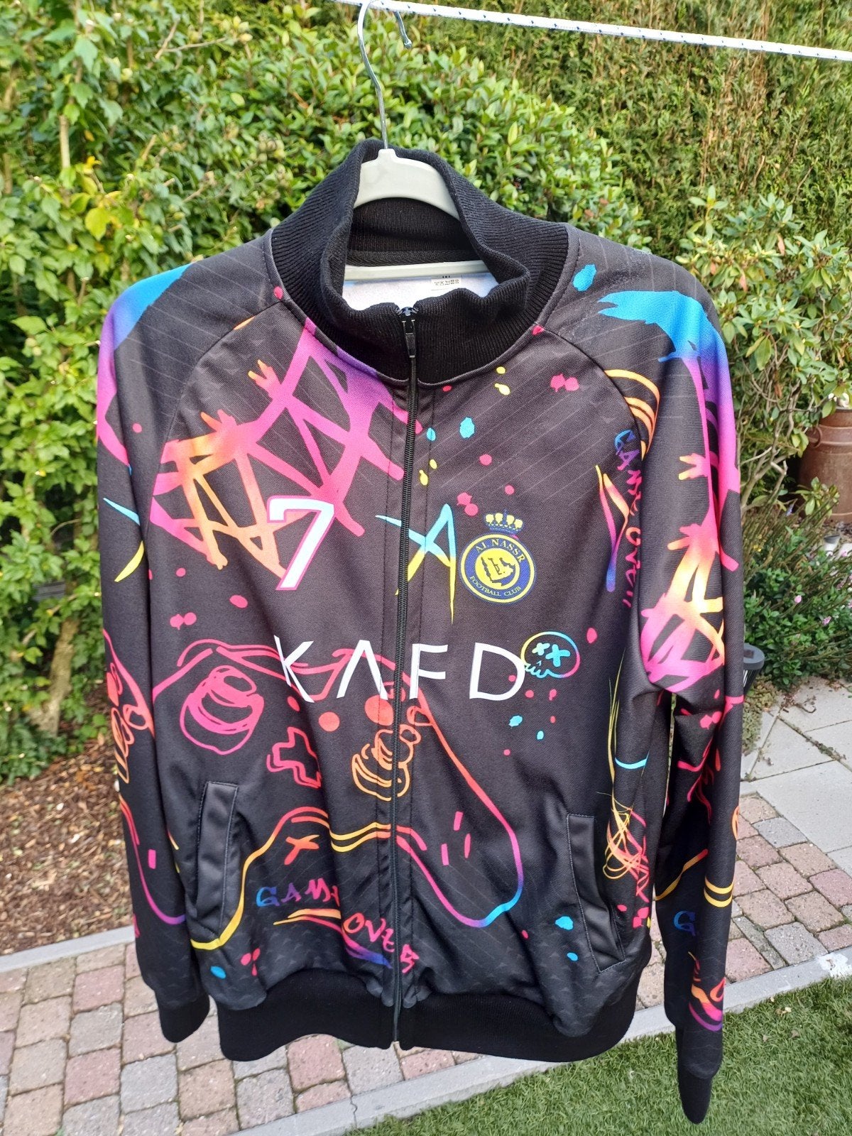 Zgan Al Nassr Ronaldo gaming trainingsjasje  M, Maat M, Ophalen of Verzenden, Zo goed als nieuw, Shirt