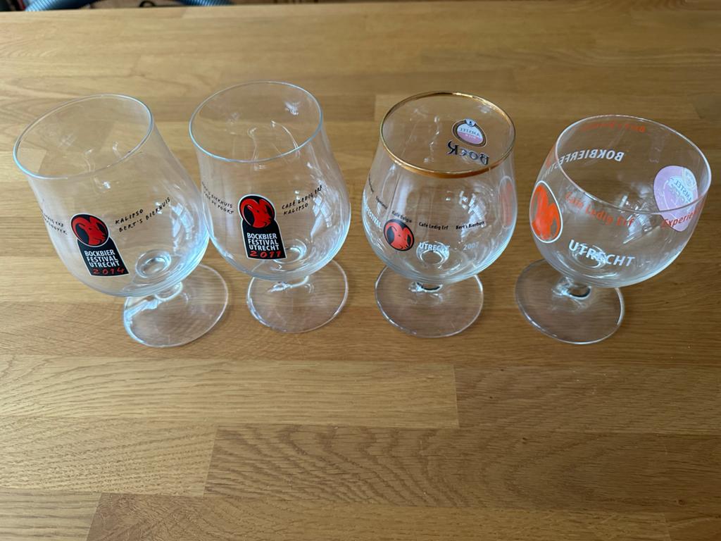 Bierglazen Utrechts Bokbierfestival 2006, 2007, 2011, 2014, Ophalen, Gebruikt