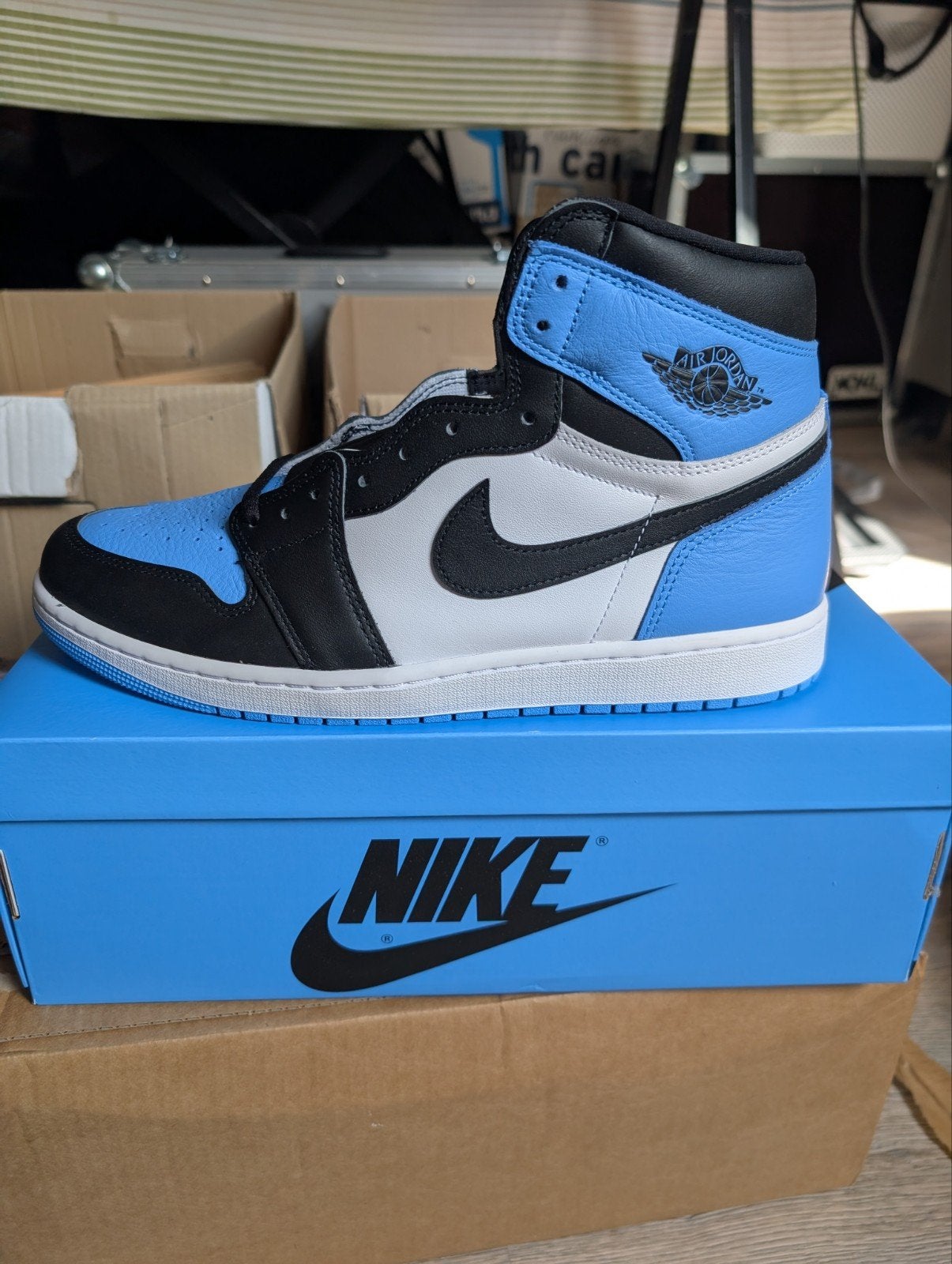 Nike Jordan 1 UNC Toe Maat 46 Nieuw, Kleding | Heren, Schoenen, Nieuw, Ophalen of Verzenden, Sneakers of Gympen, Nike Jordan