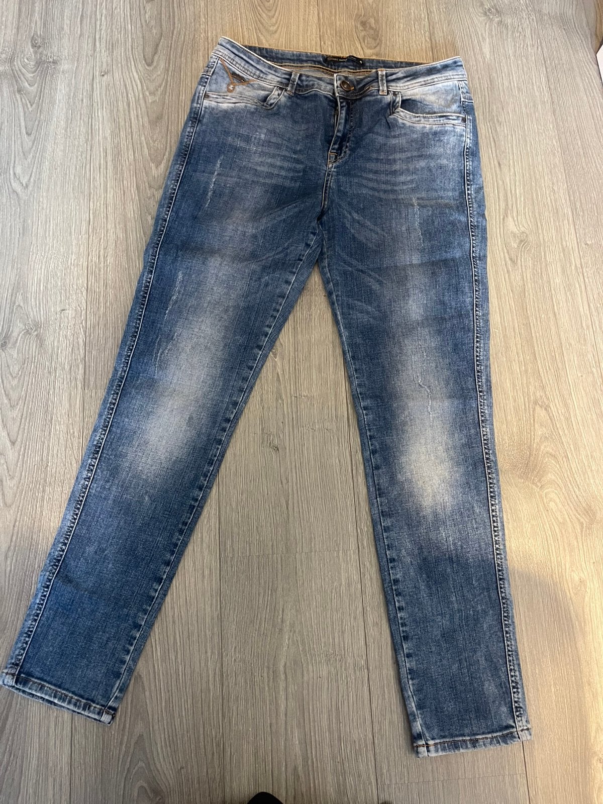 STEPS gave stretch spijkerbroek maat 42, Ophalen of Verzenden, Zo goed als nieuw, Blauw, W33 - W36 (confectie 42/44)