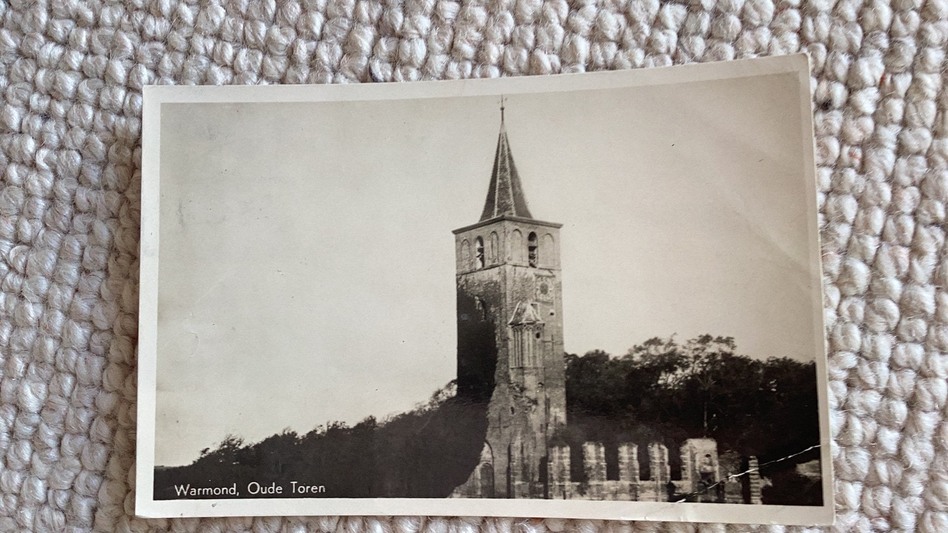 Ansichtkaart Warmond Oude Toren 935, Verzamelen, Ophalen of Verzenden, 1940 tot 1960, Gelopen, Zuid-Holland