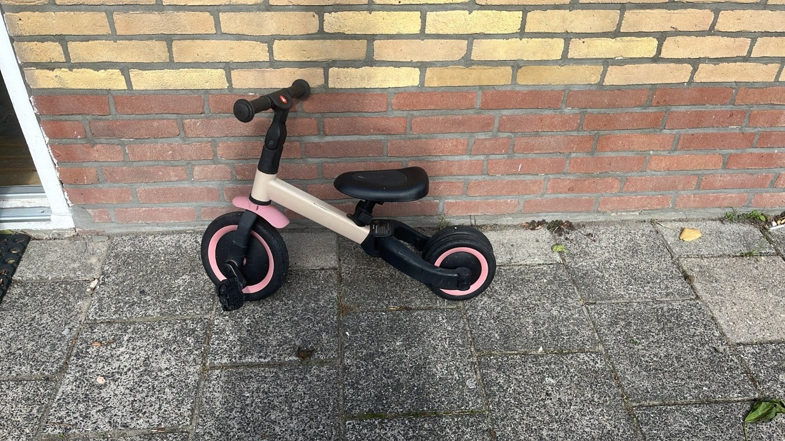 Kinderloopfiets/driewieler - Roze/Beige topmark kaya, Ophalen, Zo goed als nieuw, Minder dan 16 inch