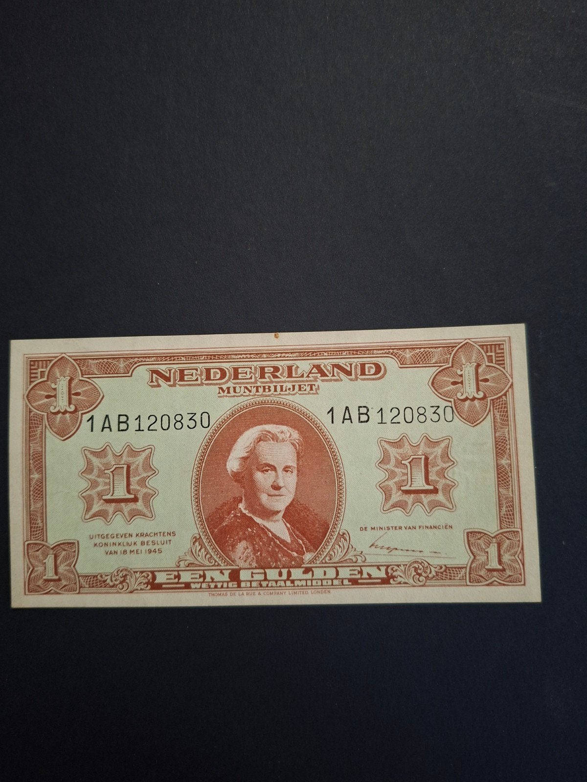 1 gulden Wilhelmina uit 1945
in UNC, Ophalen of Verzenden, 1 gulden, Los biljet
