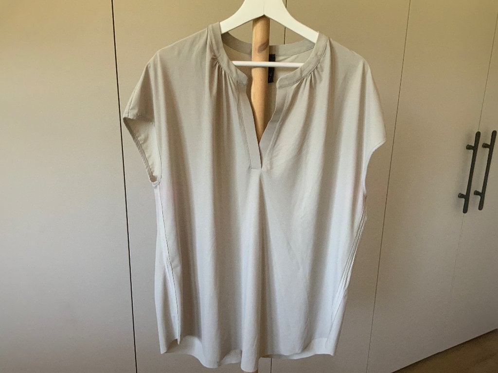 Super leuke travelstof top Japan Tky XL, Japan Tky, Verzenden, Beige, Maat 46/48 (XL) of groter