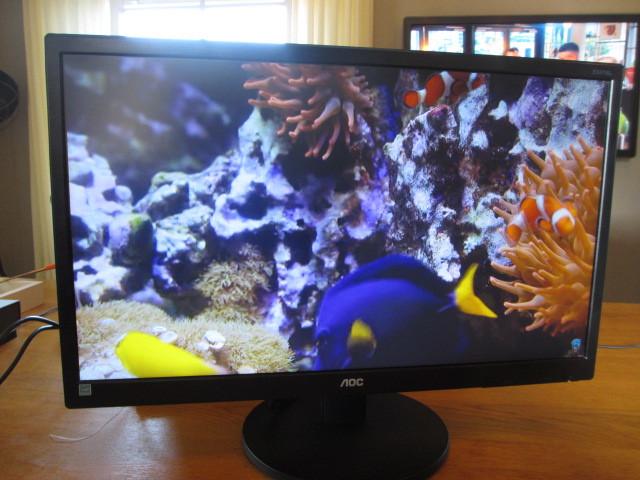 AOC E2470Sw monitor, Computers en Software, Monitoren, Gebruikt, 60 Hz of minder, DVI, HDMI, VGA, Kantelbaar, TN, Full HD, 1 tot 2 ms