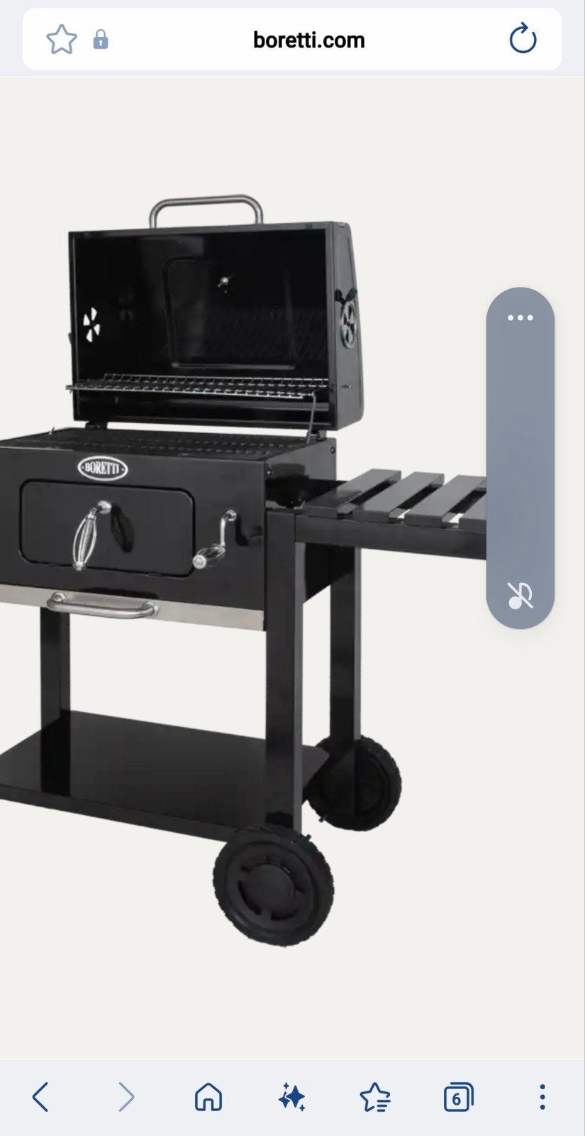 Boretti Carbone 2.0 Houtskoolbarbecue - Gebruikt, Tuin en Terras, Ophalen, Gebruikt, Boretti