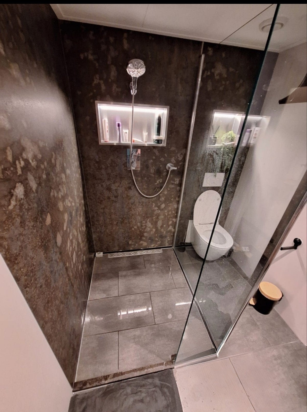 Douchewand 120x200 met optioneel scharnierglas 40x200, Ophalen of Verzenden, Nieuw, Glas, Douche