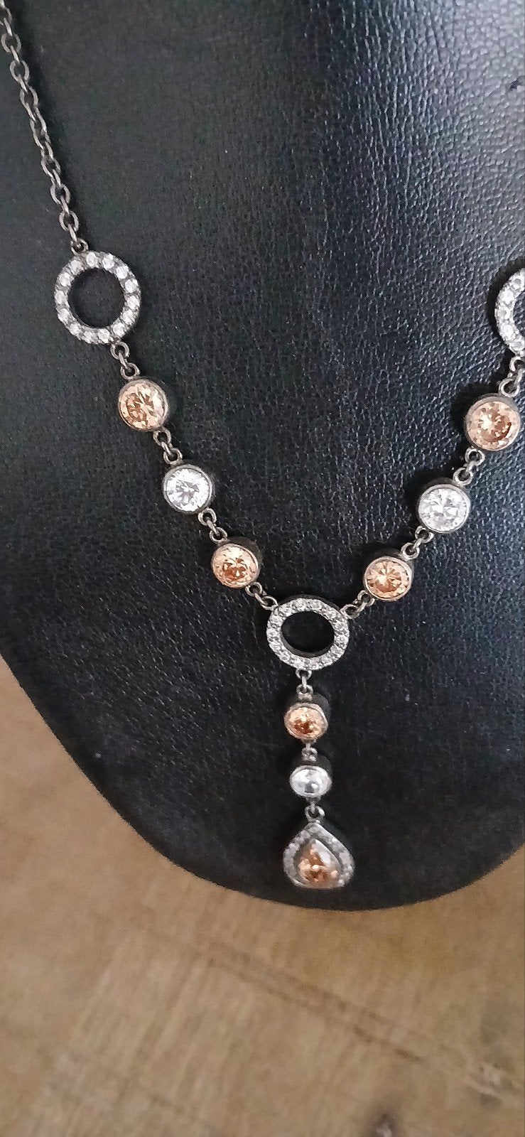 prachtige echt zilveren ketting mooie gekleurde stenen, Verzenden, Nieuw, Zilver, Zilver