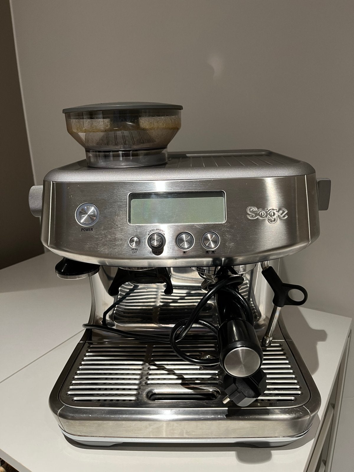 Sage Barista Pro RVS (Zilver) Espressomachine, Witgoed en Apparatuur, Koffiezetapparaten, Ophalen, Afneembaar waterreservoir, Gebruikt