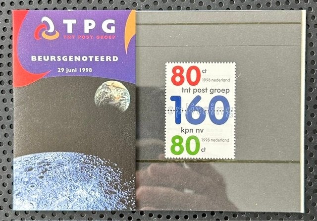 mapje TPG - TNT POST GROEP - beursgenoteerd 29-6-1998, Postzegels en Munten, Ophalen of Verzenden, Na 1940, Postfris