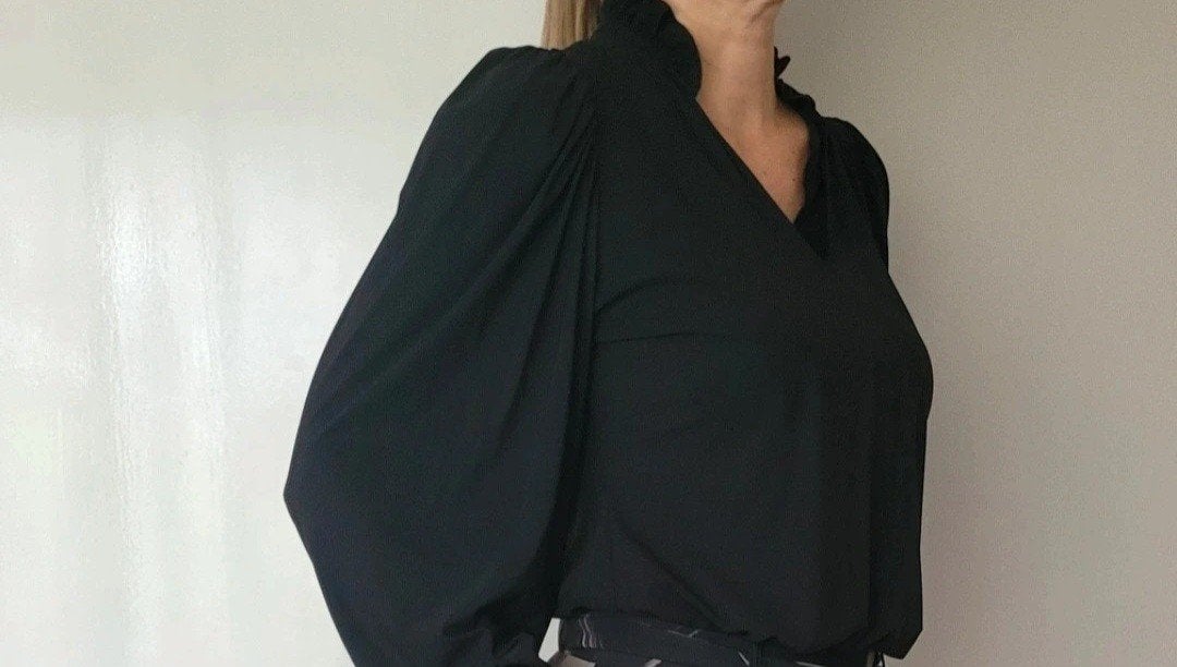 Studio Anneloes Rosella blouse L Zwart Travelstof Top, Studio Anneloes, Verzenden, Zwart, Maat 42/44 (L)