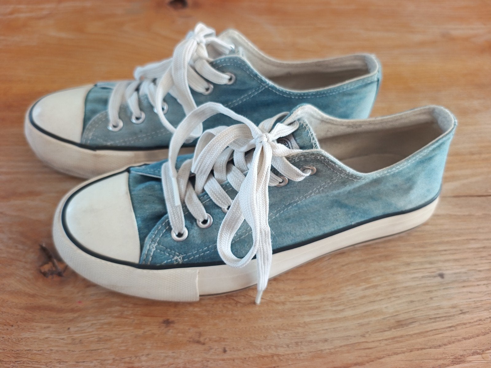 Super cracks denim (maat 41), Ophalen of Verzenden, Zo goed als nieuw, Blauw, Sneakers of Gympen