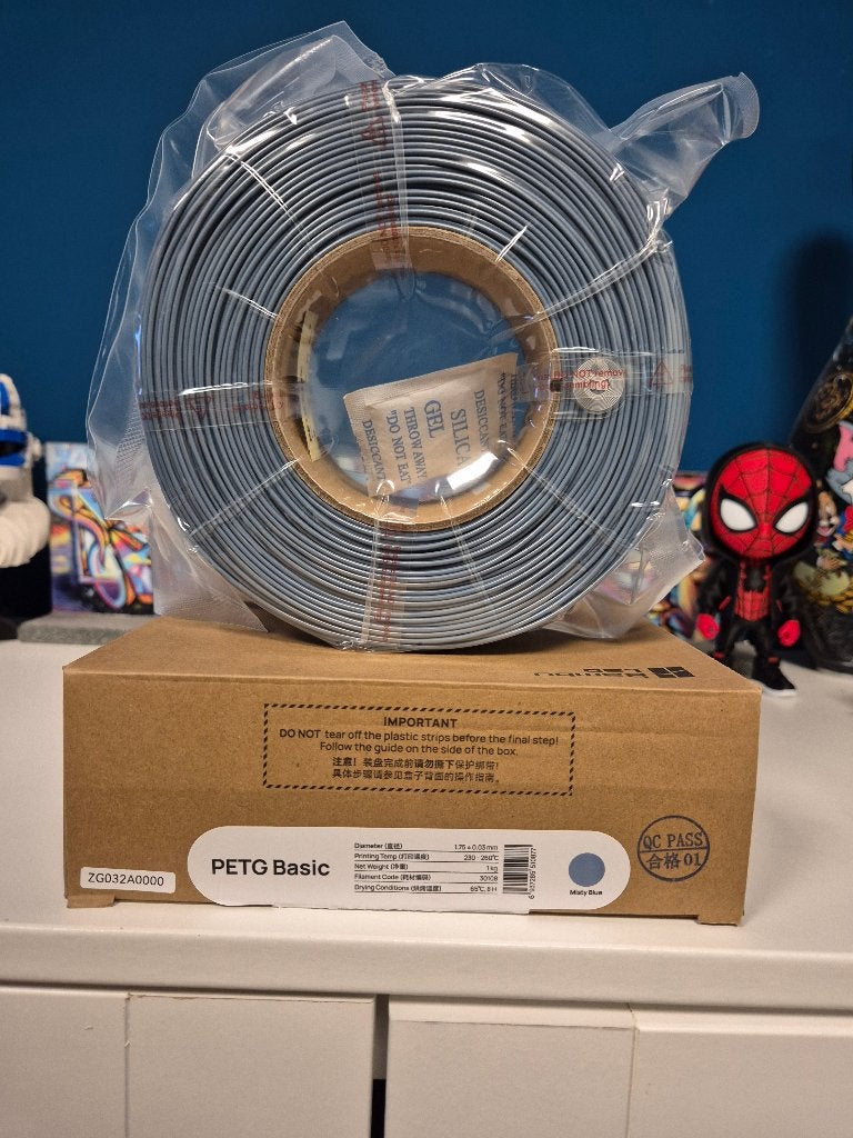 Bambu Lab PETG Basic - Misty Blue (Mistblauw), Computers en Software, 3D-printerbenodigheden, Ophalen of Verzenden, Nieuw, Filamentrollen