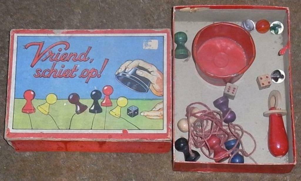 Oud kinder-spelletje met knikkers -Vriend schiet op!, Ophalen of Verzenden