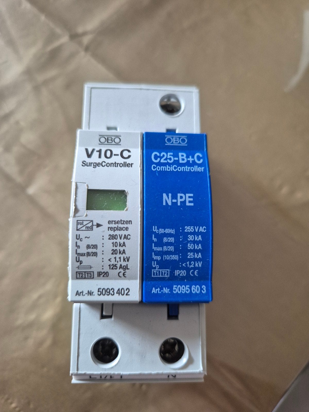 Nieuwe OBO V10-C en C25-B+C overspanningsbeveiliging, Doe-het-zelf en Verbouw, Ophalen of Verzenden, Nieuw, Overige typen