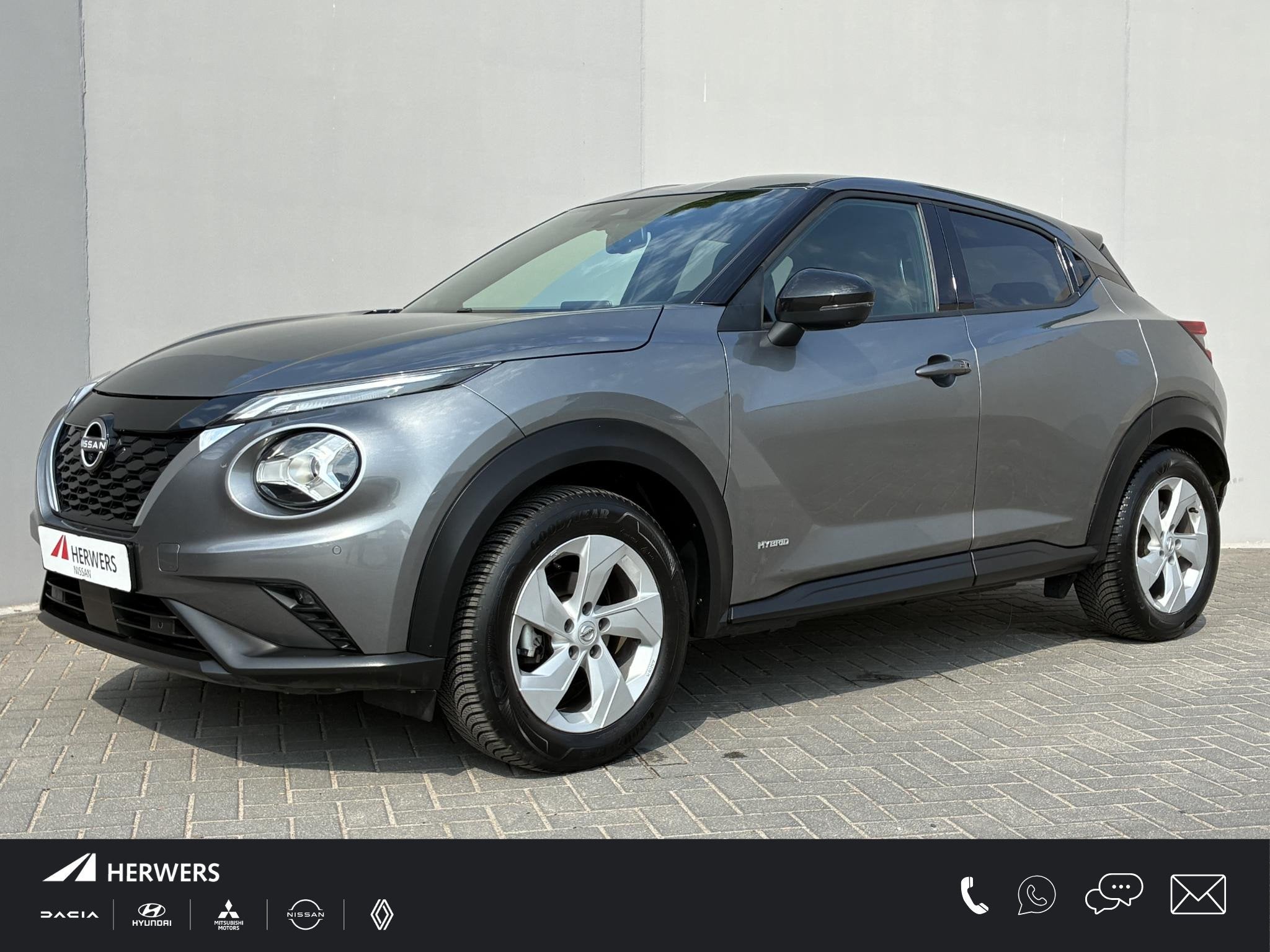 Nissan Juke 1.6 Hybrid Tekna / Sound Pack / All-Season bande, Auto's, 1300 kg, Gebruikt, Leder en Stof, Bedrijf