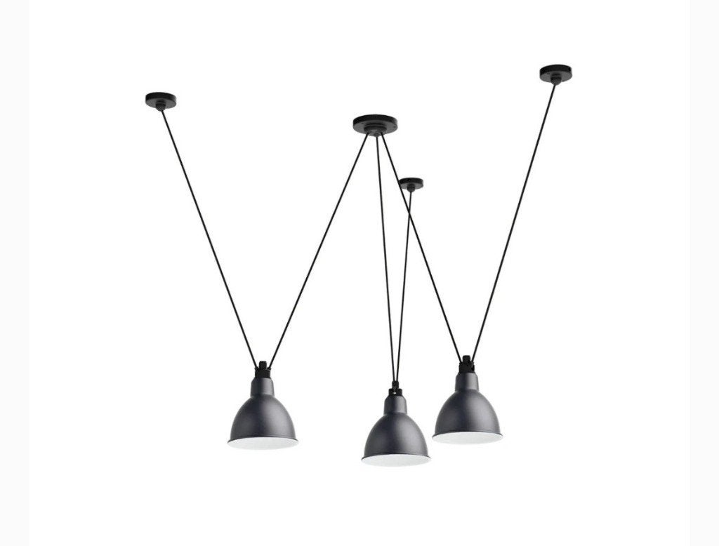 Nieuwe Les Acrobates de Gras N325 Zwart Wit Lampe, Modern, Zwart, Nieuw, Metaal