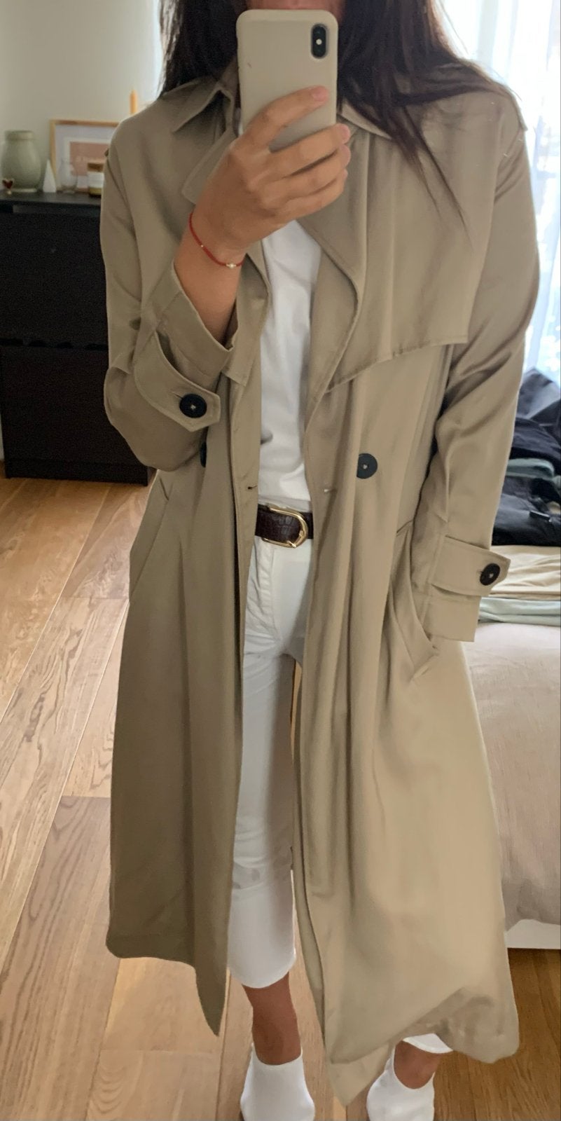 Comptoir des Cottoniers Lyocell lange trenchcoat, Ophalen of Verzenden, Zo goed als nieuw, Maat 36 (S), Beige