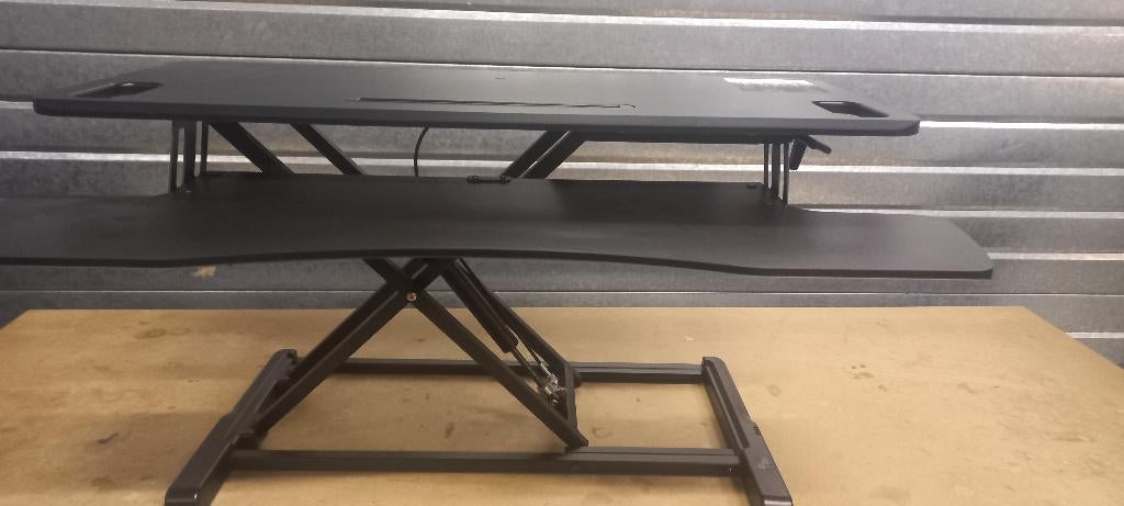 UPdesk Cross Large | Gasveer Zit-Sta Verhoger, Ophalen, Zo goed als nieuw, In hoogte verstelbaar