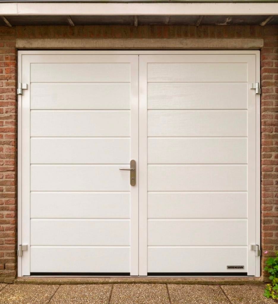 Openslaande garagedeuren, dubbele deuren 2380 x2510 mm (bxh), Doe-het-zelf en Verbouw, Deurkozijn, 225 cm of meer, Ophalen of Verzenden
