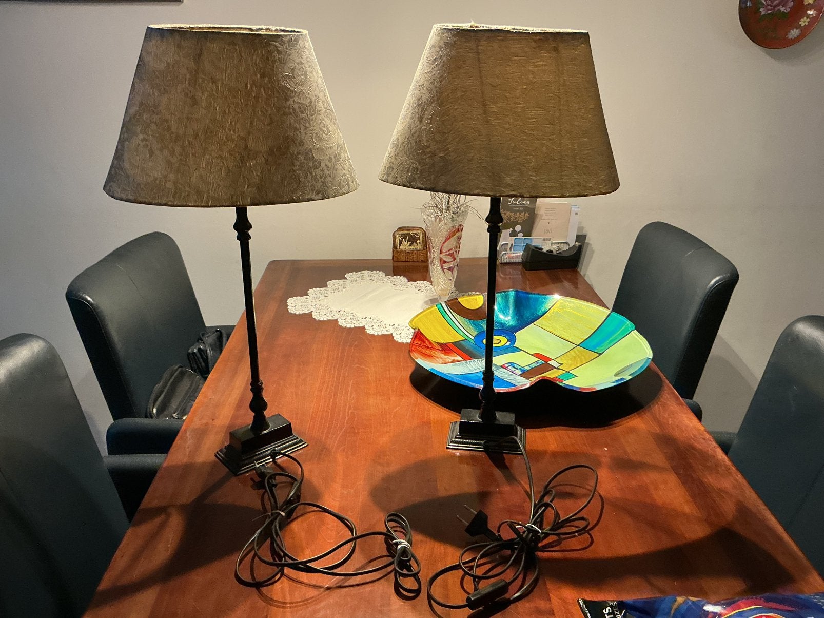 2 schemerlampjes, Huis en Inrichting, Lampen | Tafellampen, Ophalen, Zo goed als nieuw
