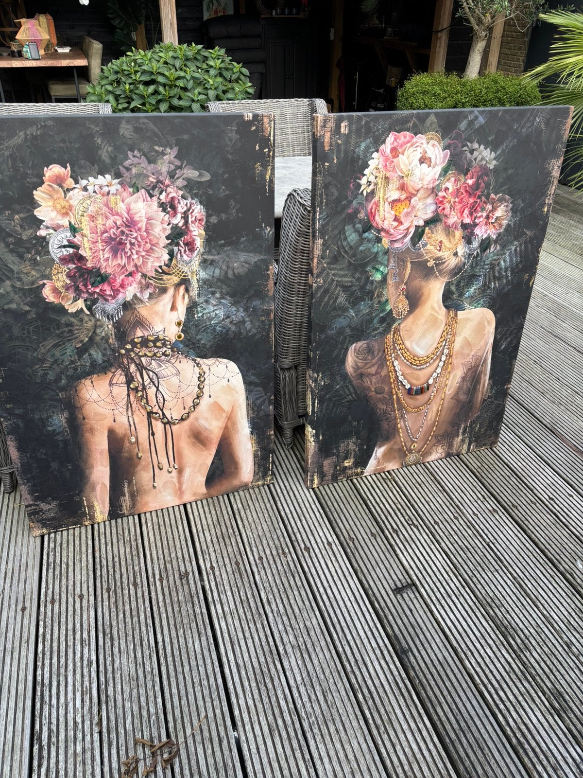 2 prachtige canvas schilderijen 1.20 x 0.80, Huis en Inrichting, Ophalen, Zo goed als nieuw, Schilderij