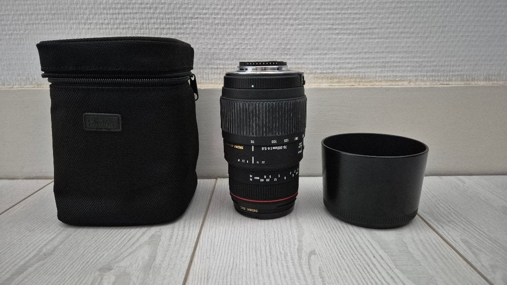Sigma 70-300mm 1:4-5.6 APO DG telelens voor Nikon, Gebruikt, Sigma, Nikon F-mount, Beschermhoes/tas