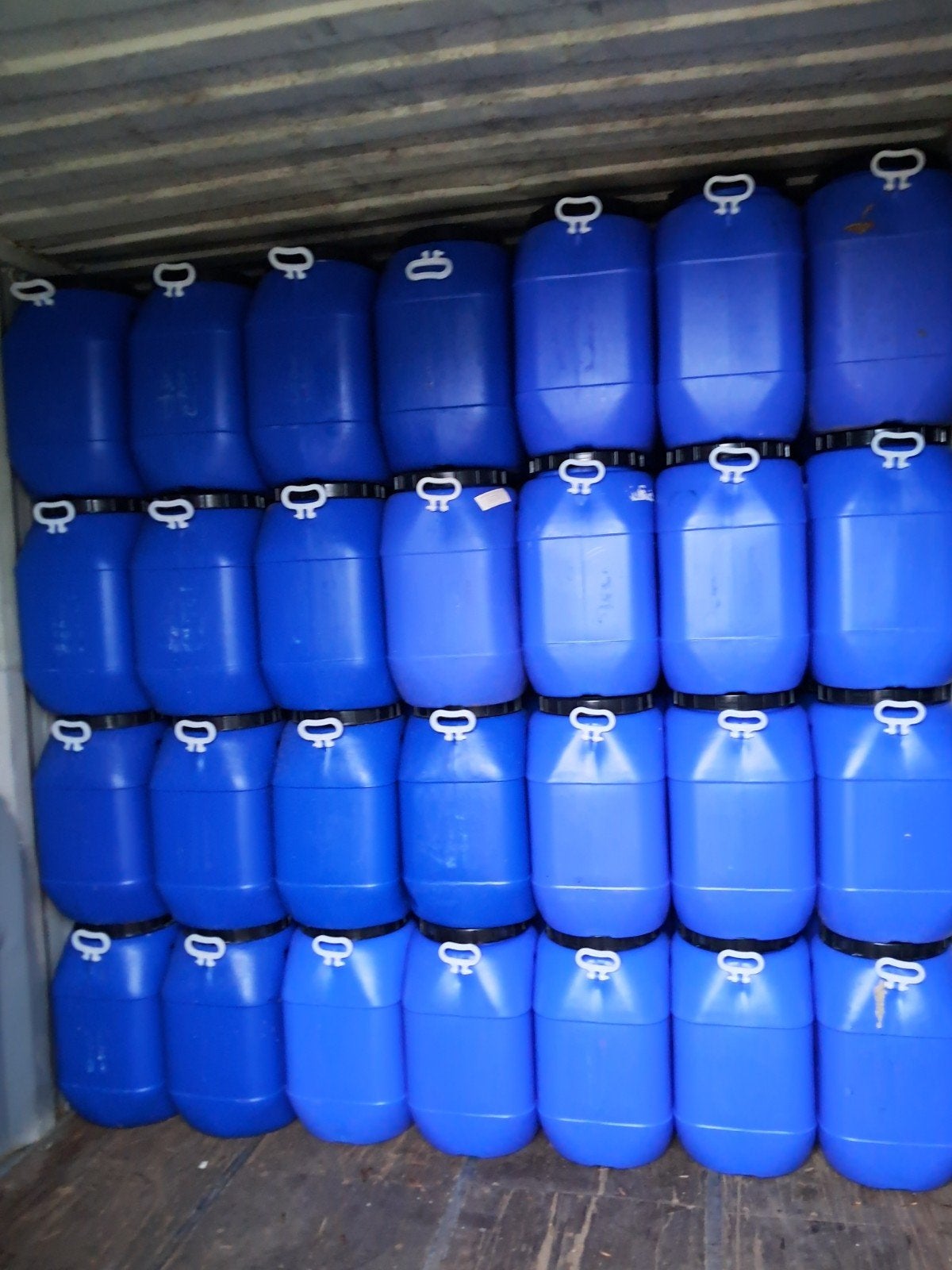 Voerton 60 liter - Schoon en veelzijdig, Ophalen of Verzenden, Gebruikt, Blauw, Kunststof