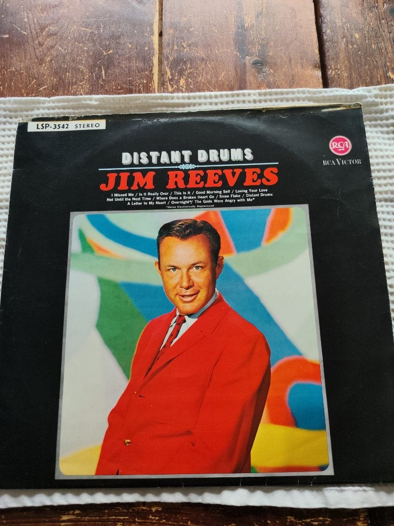 Jim Reeves. Distant Drums. LP0200, Verzenden, Gebruikt, Overige formaten, LP