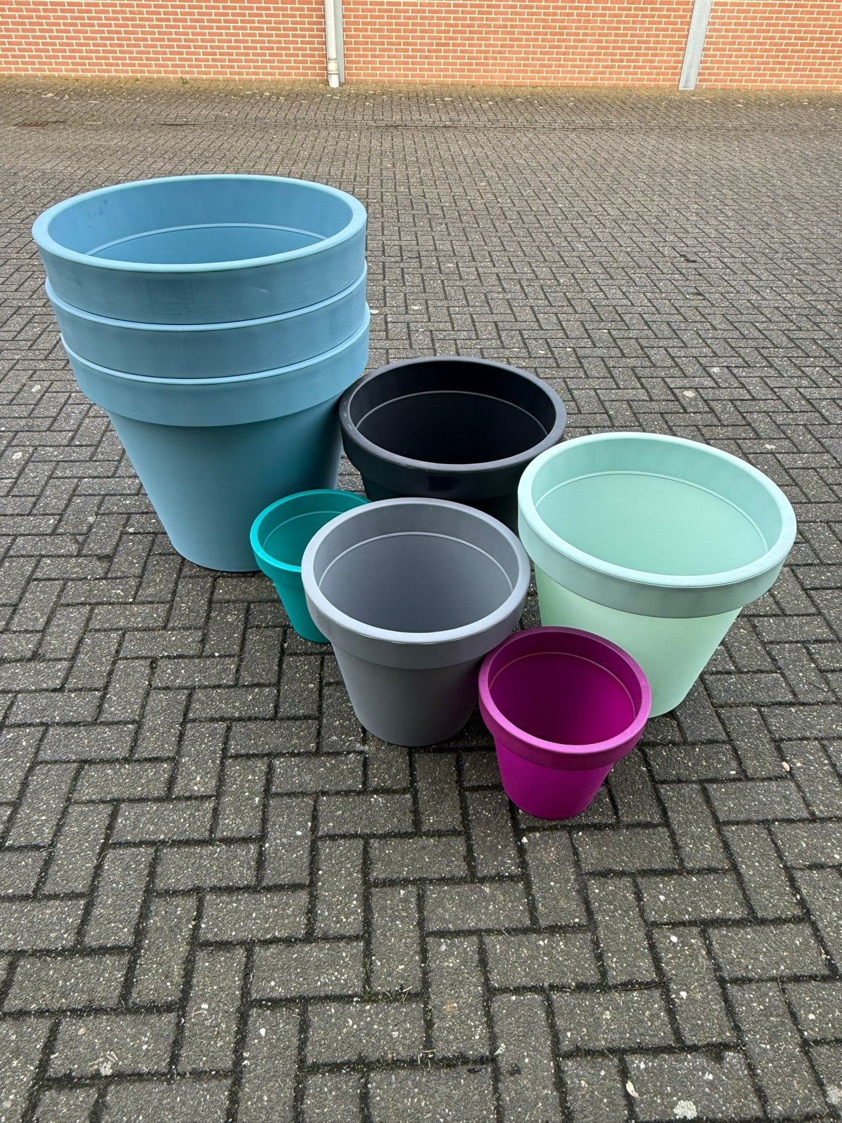 Diverse bloempotten Ecken & Kanten, Ophalen, Kunststof, Gebruikt, 40 cm of meer
