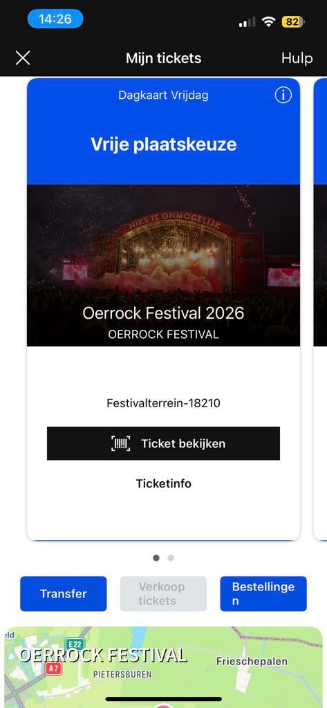 2x vrijdag tickets oerrock, Tickets en Kaartjes, Evenementen en Festivals, Twee personen